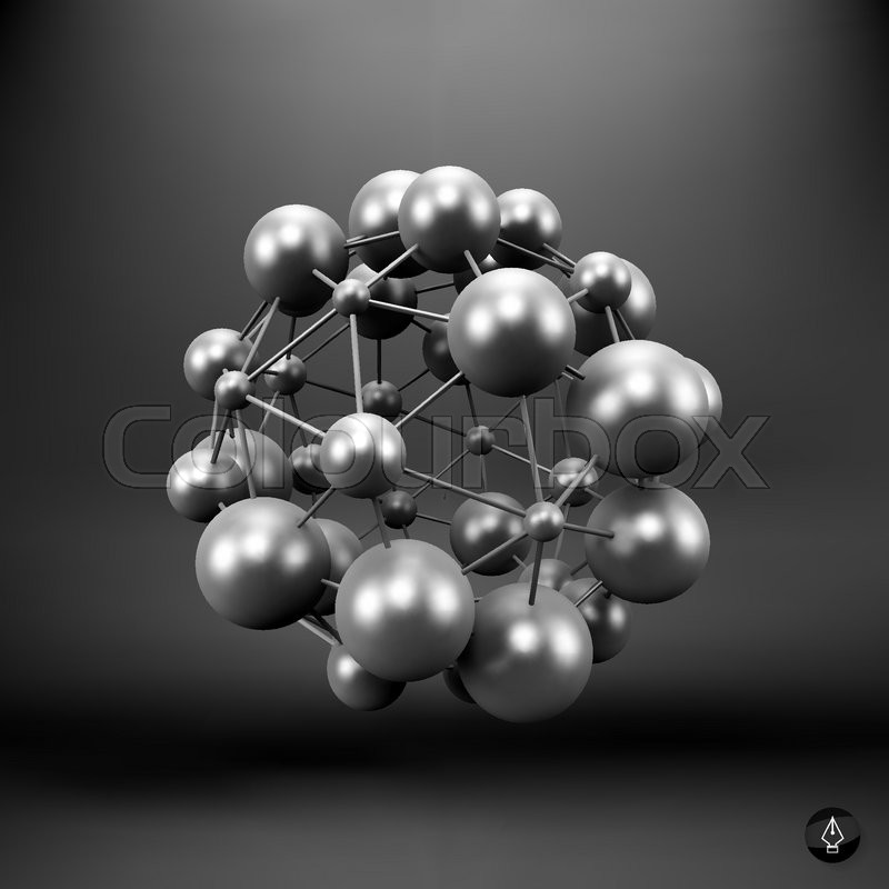 3d Molecule Structure Background Stock Vector Colourbox