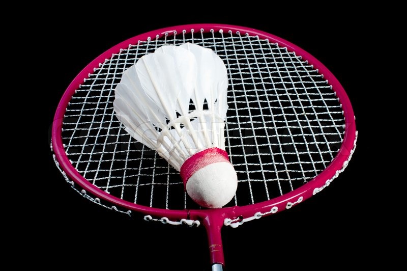 racquet and shuttlecock