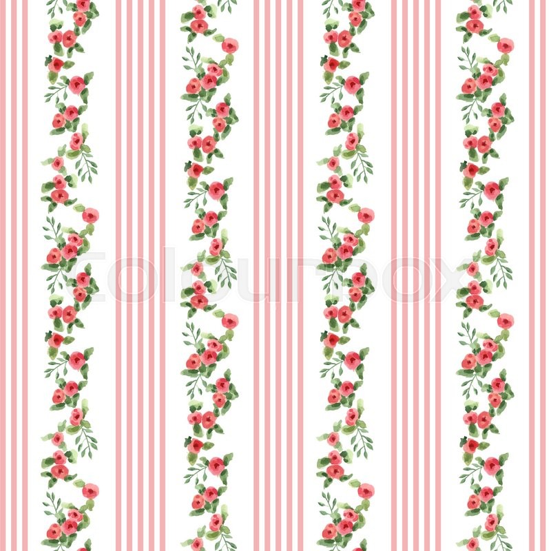 english floral pattern with stripes vector floral vintage wallpaper