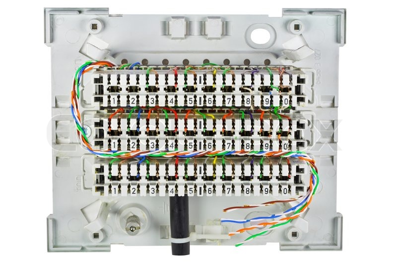 The open junction box for connection of ... | Stock image ...