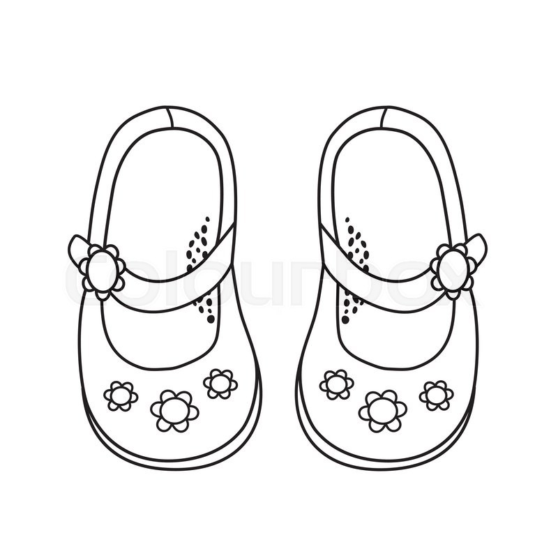 girls shoes clip art