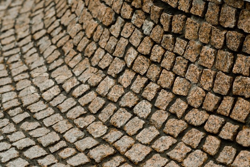 Close up of curved stone wall | Stock Photo | Colourbox