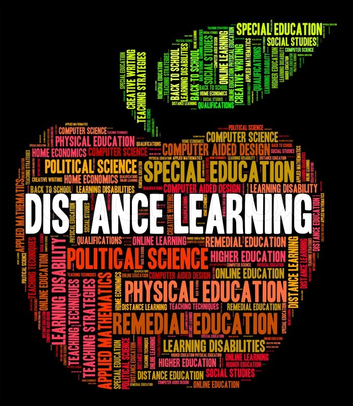 distance-learning-words-indicates-stock-image-colourbox