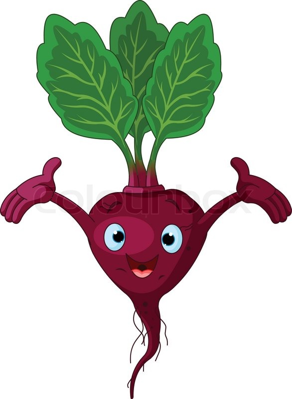 Cartoon cute beetroot presenting | Stock vector | Colourbox