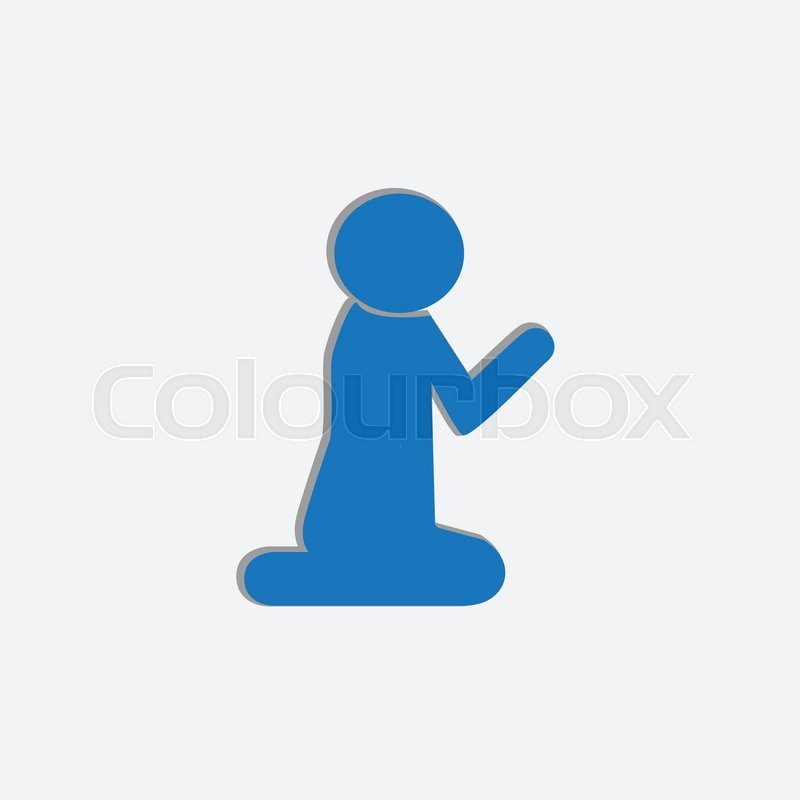 Prayer symbol, icon vector | Stock vector | Colourbox