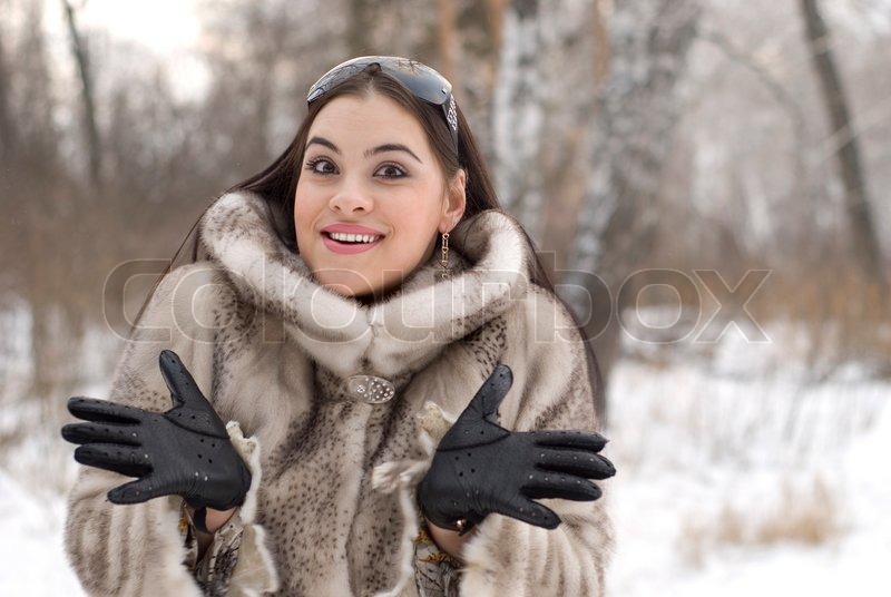 woman in fur coat