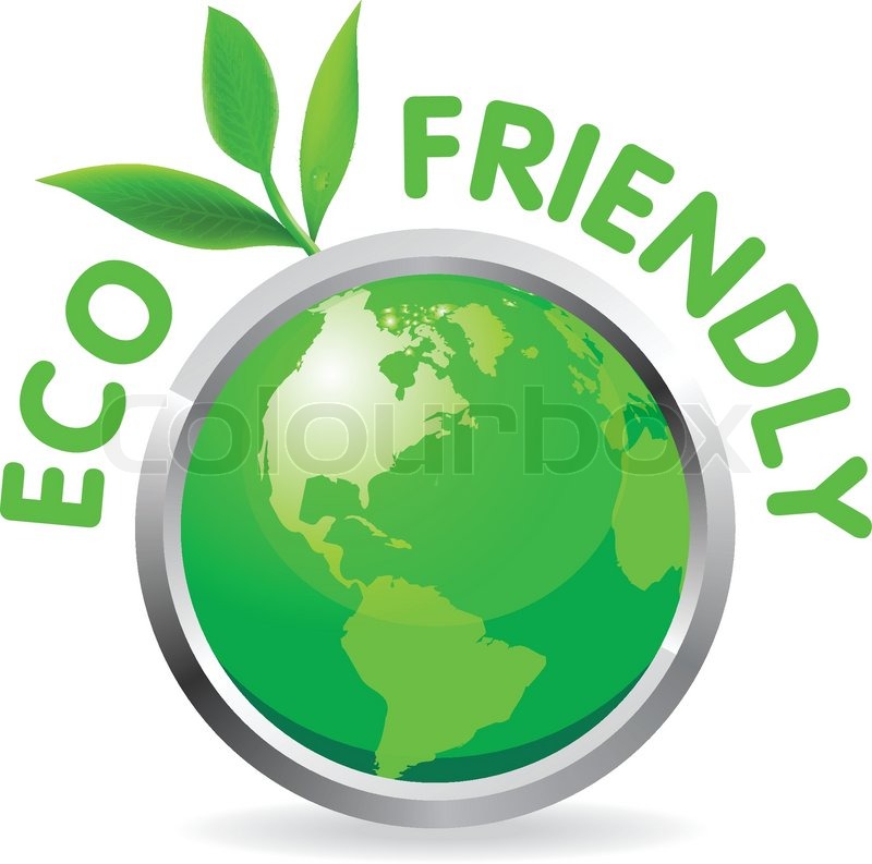 Eco glossy icon on white background | Stock vector | Colourbox