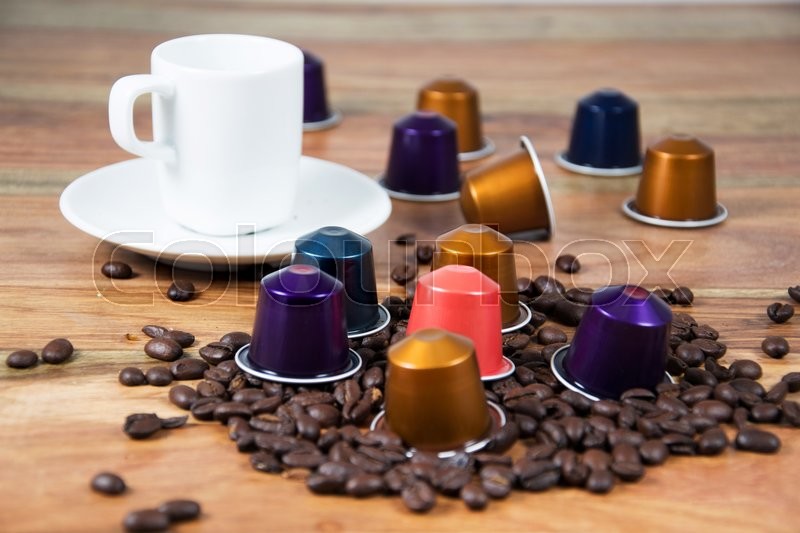 Stapel von Kaffeebohnen