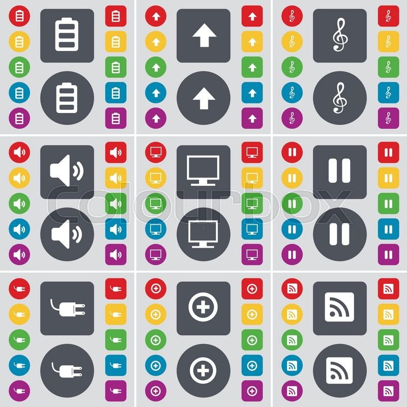 Symbol, bildschirm, monitor | Vektorgrafik | Colourbox