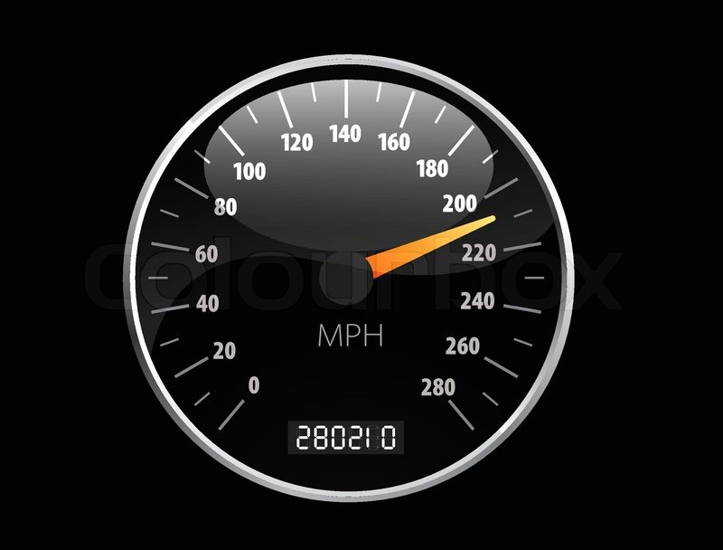 Schöne realistische Vektor Tacho StockVektor Colourbox