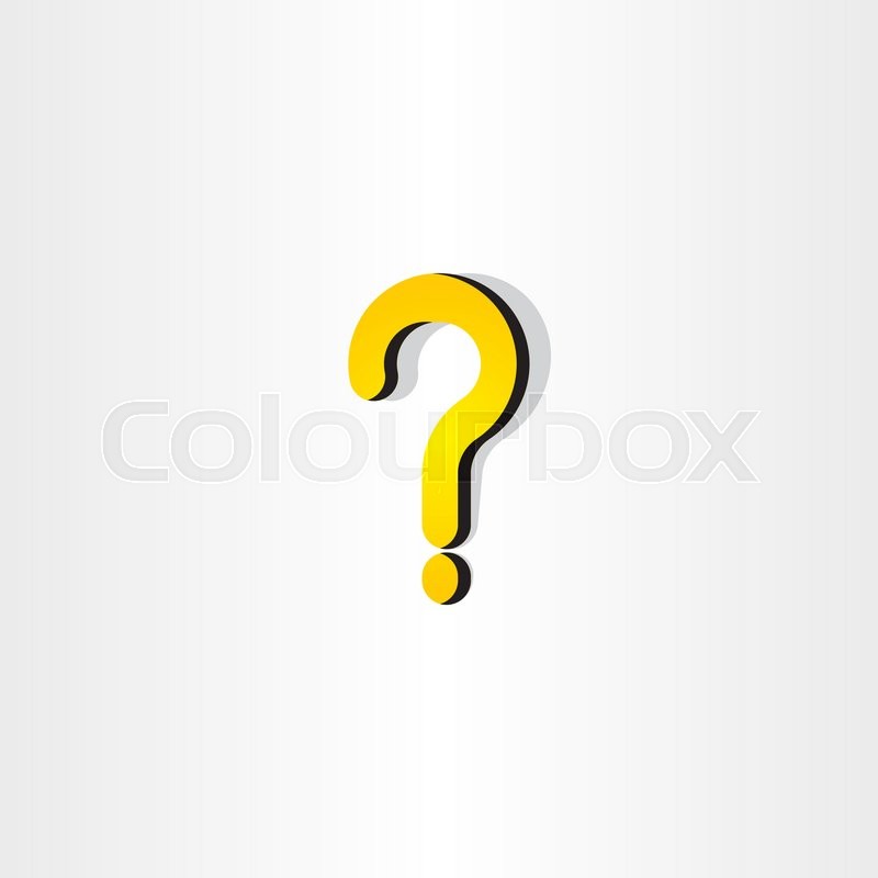 Yellow question mark icon vector Stock vector Colourbox