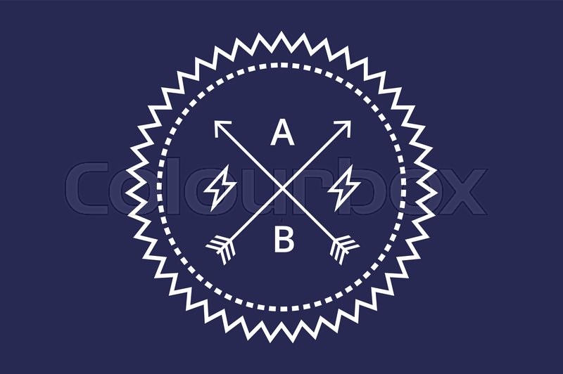 Stock Vector Of Vintage Old Style Logo Icon With Arrows Star Letter Stock Vector Of Vintage Old Style Logo Icon With Arrows Star Letter