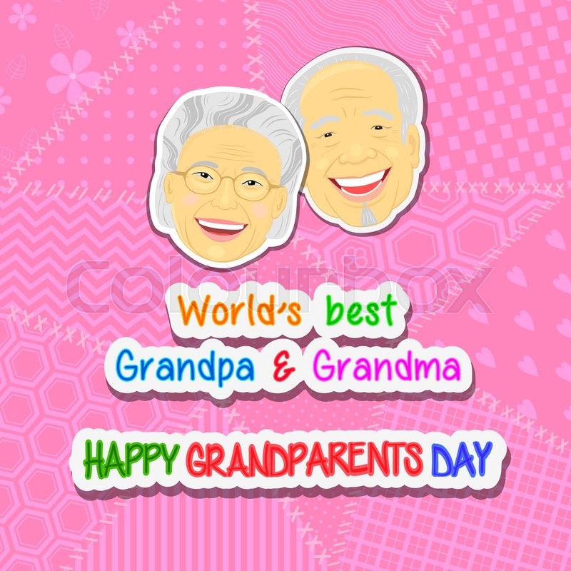 international grandparents day greeting and with faces grandmothers