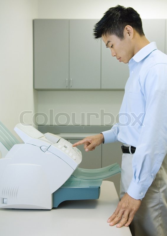 Odilon Dimier AltoPress Maxppp Male Office Worker Using Fax