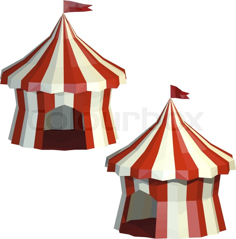 Set circus tent isolated on a white ... | Stock vector | Colourbox