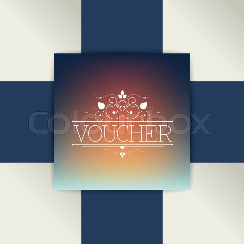 excllusive gift voucher design simply glossy blur background