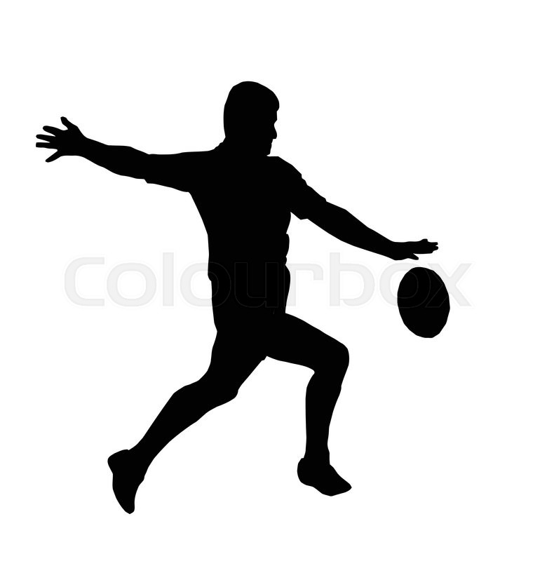 Sport Silhouette Rugby Football Stock Vector Colourbox