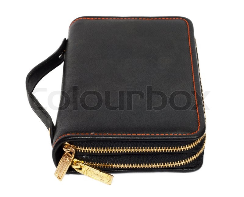Black business briefcase isolated on | Stock image | Colourbox