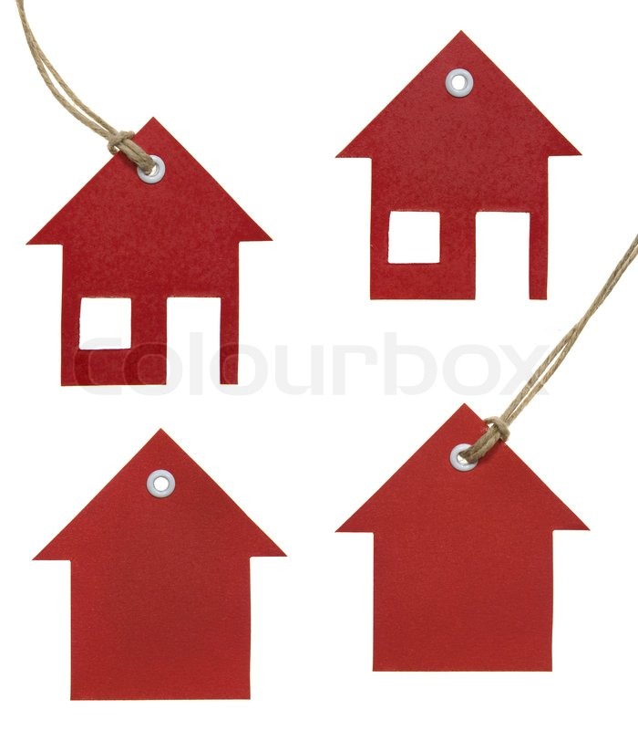 house tag set isolated