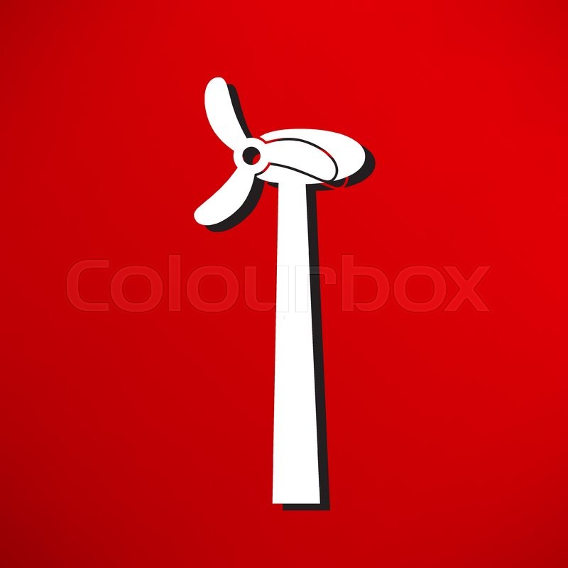 Wind Turbine, vector | Stock vector | Colourbox