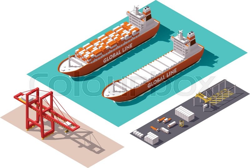 Harbor Freight Gantry Crane >> Isometric cargo port machines and equipment | Stock Vector | Colourbox Harbor Freight Gantry Crane >> Isometric cargo port machines and equipment | Stock Vector | Colourbox