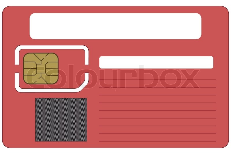 SIM Card Blank On A White Background Stock Vector Colourbox