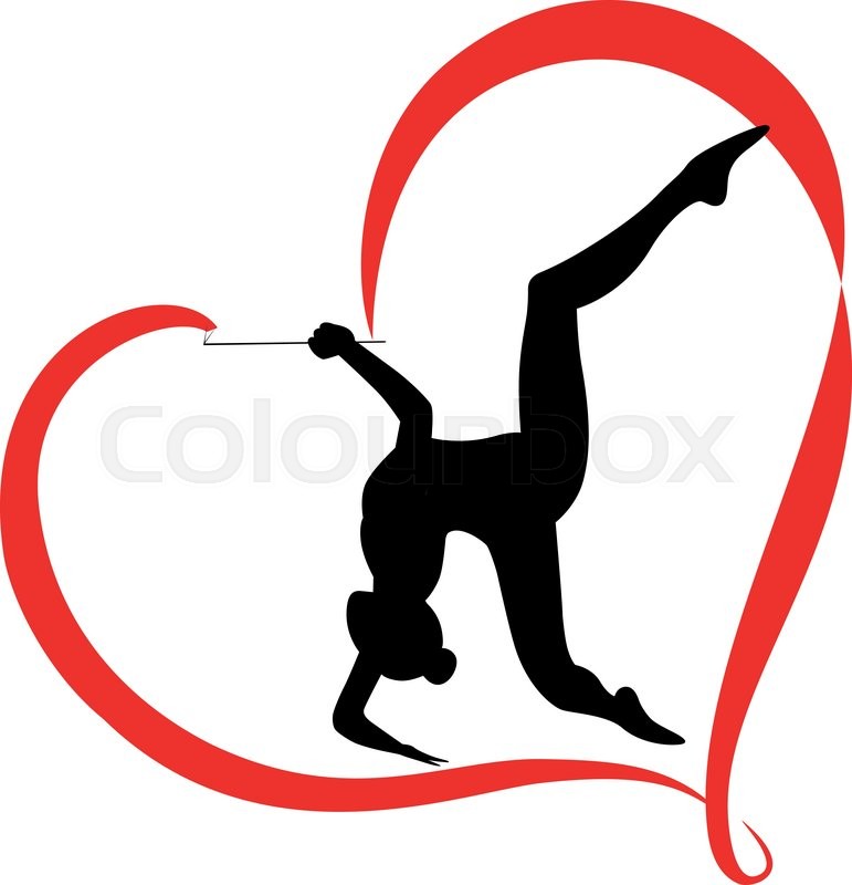 Gymnastics logo Stock vector Colourbox
