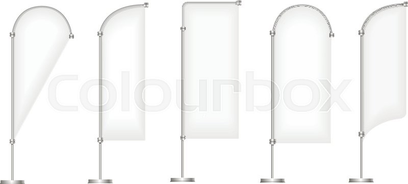 Flag Vector Blank Banner Stand Stock Vector Colourbox