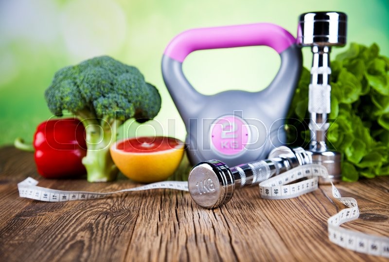 Health and fitness concept with Stock image Colourbox