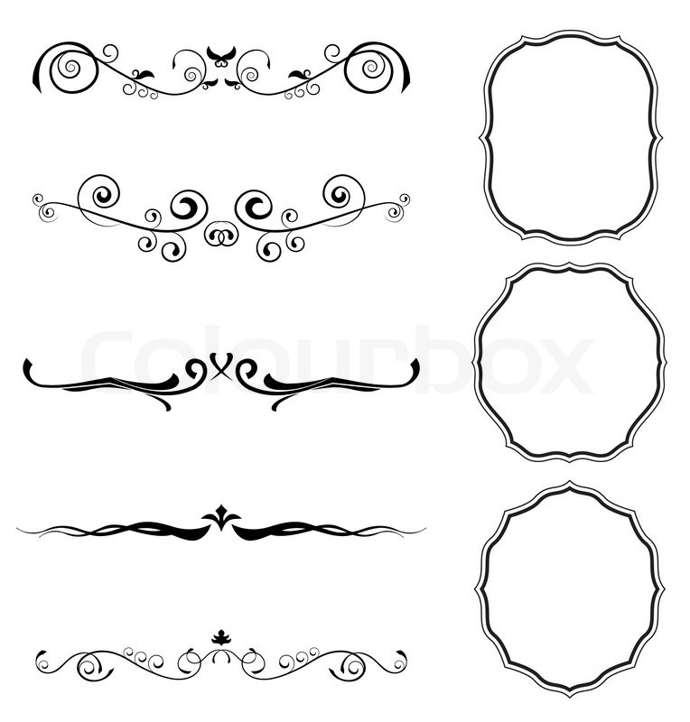 floral design elements set stock vector colourbox design elements