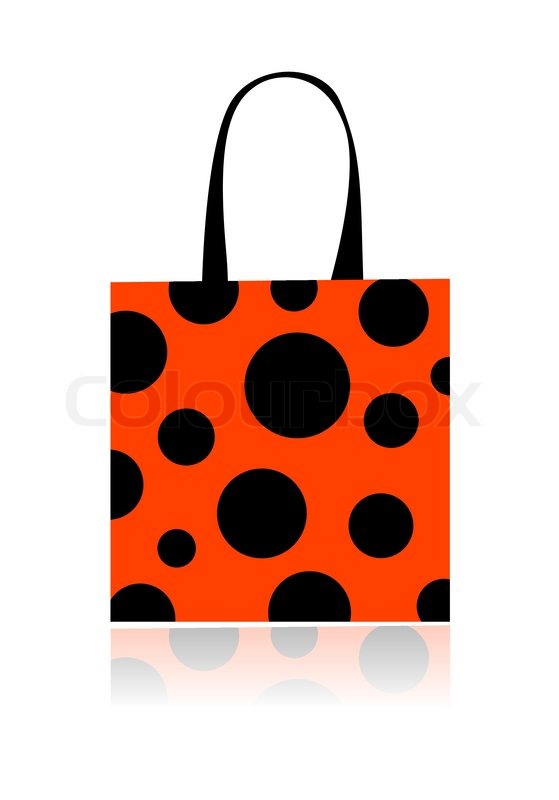 fashion peas shopping bag isolated for your design stock vector