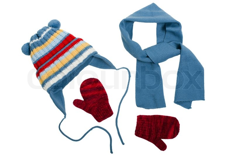 cold winter clothing hat or cap scarf mitten stock christmas fashion scarves