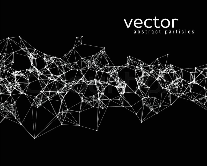 Vector white abstract particles on | Stock vector | Colourbox