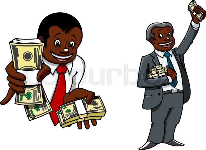 Happy Smiling African American Stock Vector Colourbox