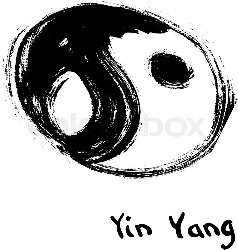 Buddhist symbol of yin yang. Chinese Stock vector Colourbox