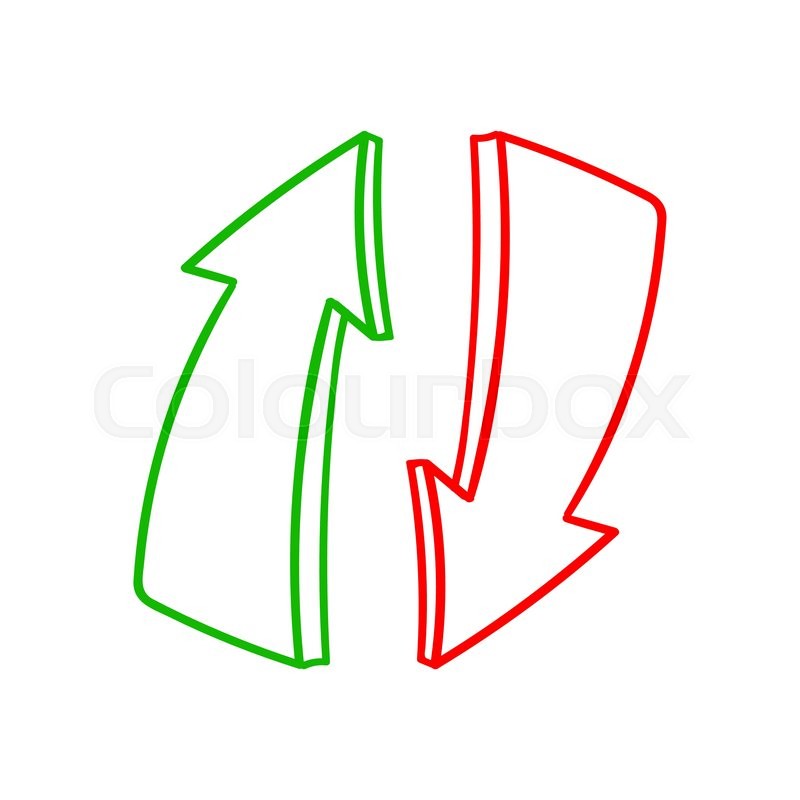 Green Up Arrow Red Down Arrow