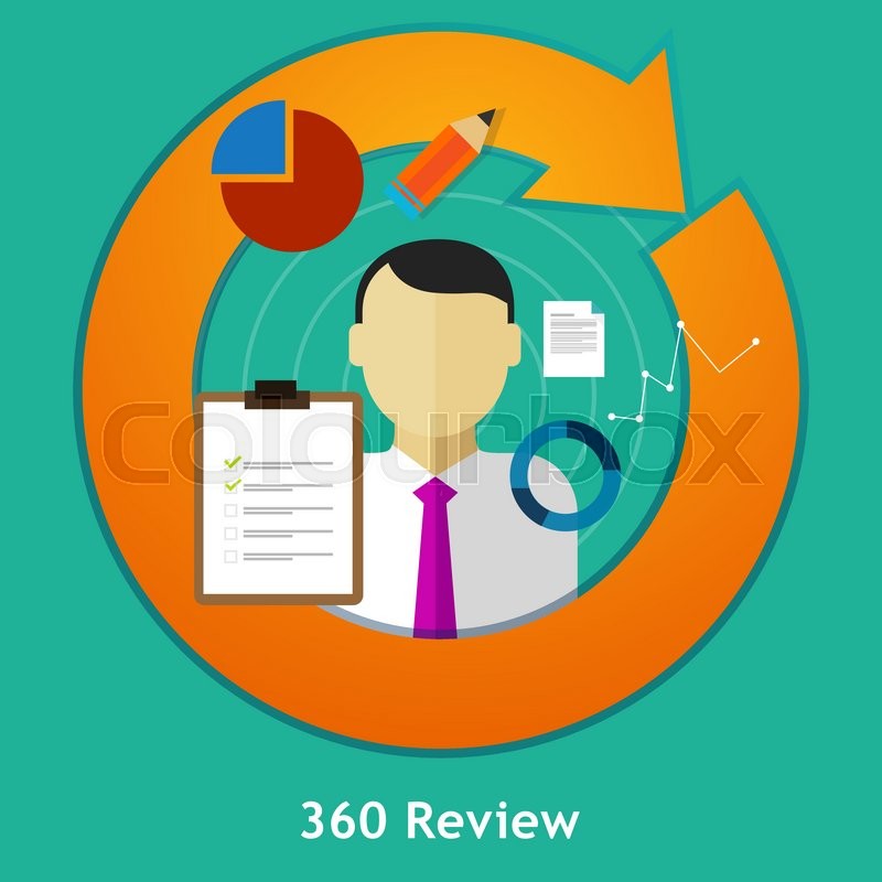 360 Degree Review Feedback Evaluation Stock Vector Colourbox