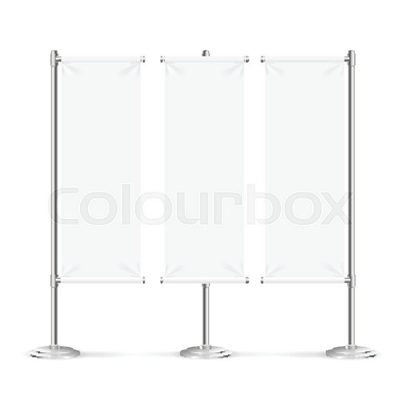 Blank Banner Flag Set Isolated On Stock Vector Colourbox