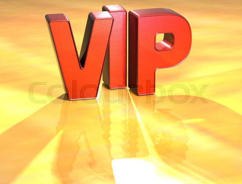 Word VIP on yellow background (high ... | Stock image | Colourbox