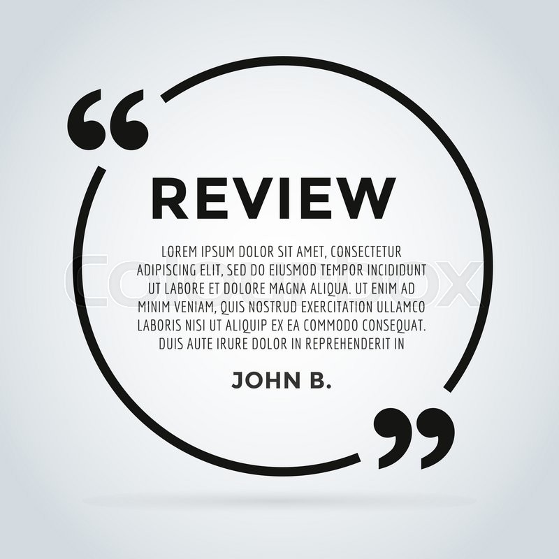 Website Review Quote Citate Blank Template Website Review Vector Icon Quote Comment Template Customer Review Website Template