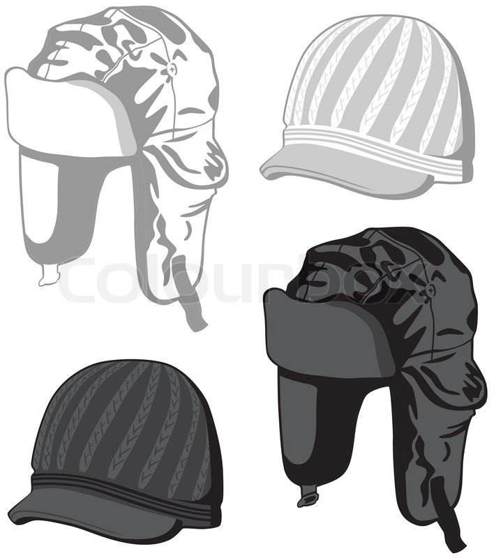 "Set of the caps. Vector illustration" Stock vector Colourbox