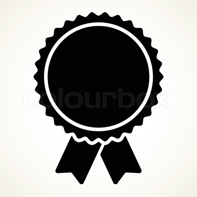 badge shape on white prize award vector icon stock vector