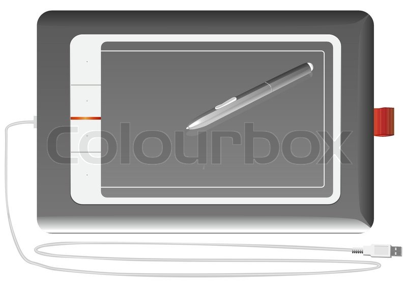 Vector input device graphics tablet Stock vector Colourbox