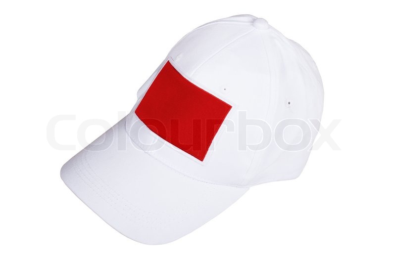White cap for baseball on a white | Stock image | Colourbox
