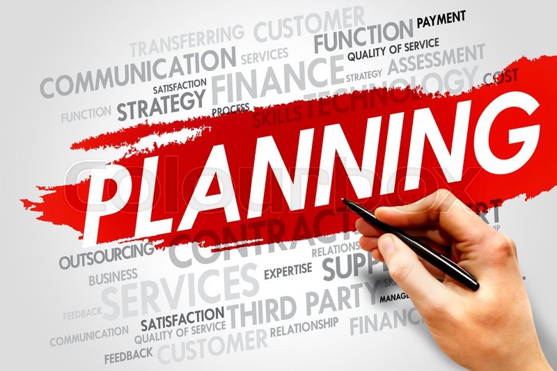 PLANNING word cloud business concept Stock image Colourbox