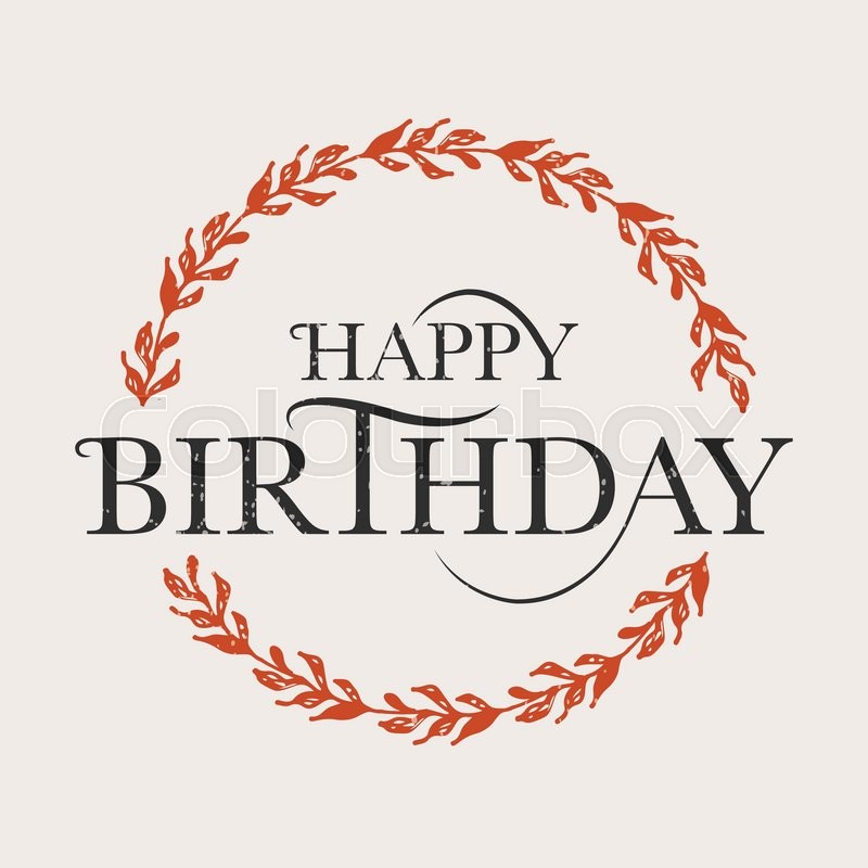 flat design style hand sketched happy stock vector colourbox happy birthday template card