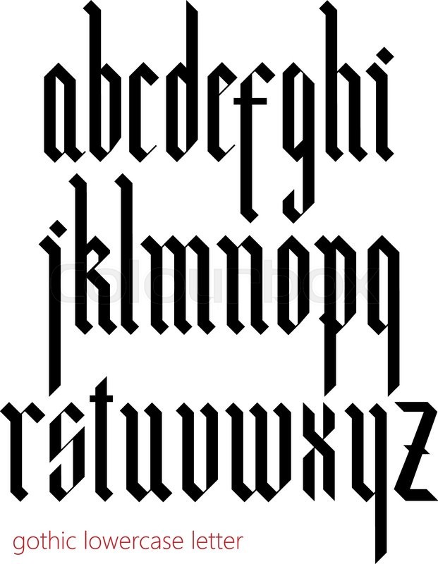 letter font italian modern gothic lowercase Blackletter letters font. All