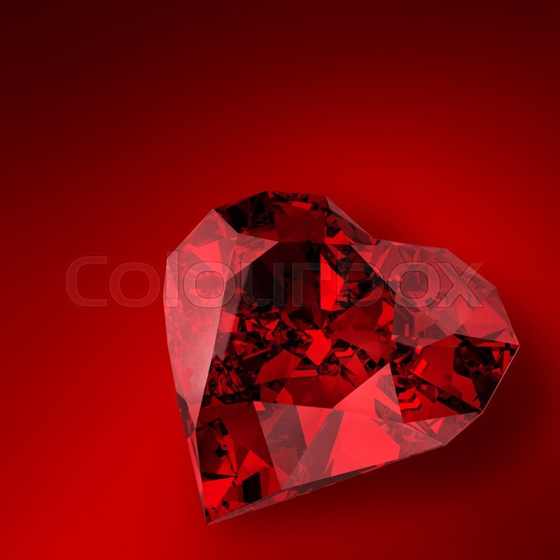 red diamond heart