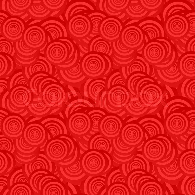 Red seamless circle pattern background | Stock vector | Colourbox