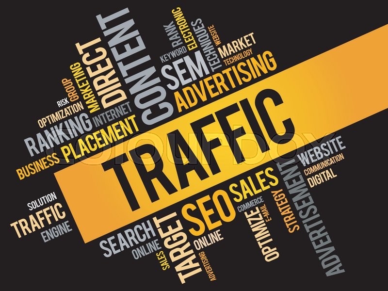 TRAFFIC word cloud, business concept Stock vector Colourbox